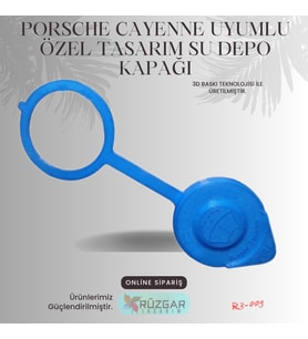PORCHE CAYENNE UYUMLU ÖZEL TASARIM SU DEPO KAPAĞI (Açık Mavi)
