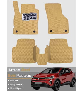 RENAULT CAPTUR 3 (2024-2025) Uyumlu EVA Paspas Tam Set–Araca Özel,Oto Paspas