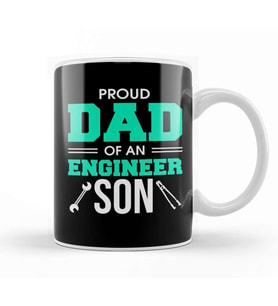 Proud Dad Of An Engineer Son Engineering Father Kupa Bardak Porselen