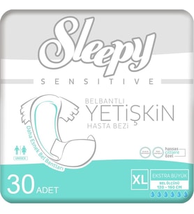 Sleepy Yetişkin Hasta Bezi Bel Bantlı XL - Extra Large - Ekstra Large 30 Adet