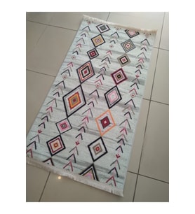 GABARDİN HALI DECORA 0053 GRİ MULTİ MODERN KAYMAZ HALI 80X150 CM