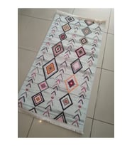 GABARDİN HALI DECORA 0053 GRİ MULTİ MODERN KAYMAZ HALI 80X150 CM