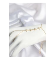 Mey İthalat® Gold Renk Zirkon Taşlı Sıralı Kutup Yıldızı Model Şahmeran