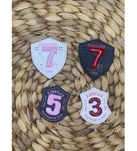 4 ADET 3-5-7-7 DERİ RAKAMLAR SET ARMA APLİKE HOBİ MALZEMESİ