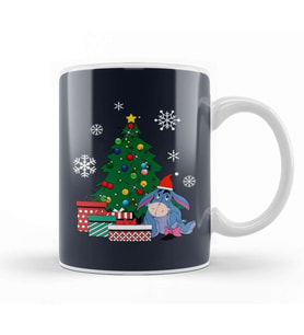 Eeyore Around The Christmas Tree Winnie The Pooh Kupa Bardak Porselen