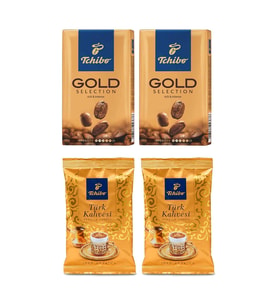 Tchibo Gold Filtre Kahve 250 gr 2 Adet + Türk Kahvesi 100 gr 2 Adet