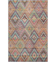 Eliana Home Baskılı, Yıkanabilir Kaymaz Taban Salon Halısı LNA1110 100x150 cm (Kırmızı)
