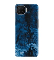 Oppo A73 Kılıf Silikon Desen Özel Seri Blue Zigzag 1687