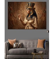 Antik Mısır Tanrıçası Nefertiti Tablosu Dekoratif Kanvas - Mdf Ahşap Tablo
