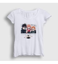 Presmono Kadın Beyaz Lost In Paradise V3 Jujutsu Kaisen T-Shirt 352012tt