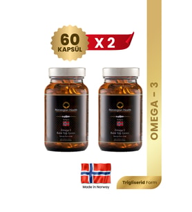 Omega 3 60 Kapsül 1000 mg Somon&Morina Balık Yağı X 2 Adet