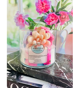 BAHAR KOKUSU AROMALI DEKORATİF MUM - SPRING FLOWERS SCENTED HANDMADE CANDLE