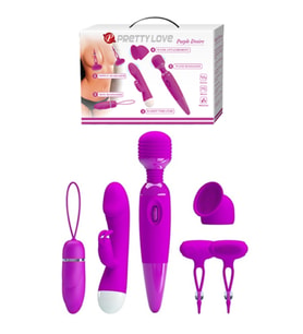 USB Şarjlı Titreşimli Çiftlere Özel 5 Parça Fantezi Vibratör Set