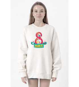 International Women's Day Beyaz Kadın 2ip Sweatshirt