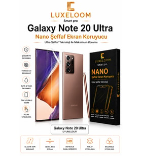 Samsung Galaxy Note 20 Ultra Uyumlu Nano Şeffaf Ekran Koruyucu