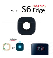Tkgz Samsung Galaxy S6 EDGE Arka Kamera Camı Lens Yapışkanlı