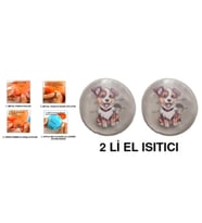 SEVİMLİ KÖPEK CEP SOBASI,EL ISITICI,2 ADET SICAK SU TORBASI PVC  9cm