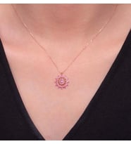 PEMBE ÇARK 925 AYAR GÜMÜŞ KOLYE