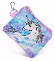 Coral High Mavi Unicorn Bozuk Para Çantası