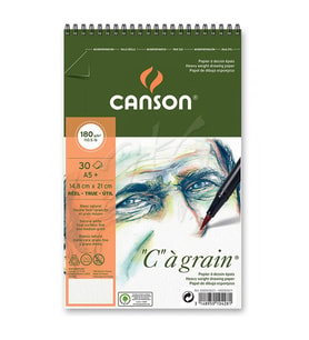 Canson CA Grain Albüm Light Grain Spiralli 180g 30 Yaprak A5