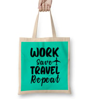 funny Travel gift design lover-Trippin Wanderlust Journey Adventurer Vacation Bez Çanta Uzun Saplı