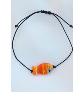 Murano Turuncu Balık Cam Bileklik