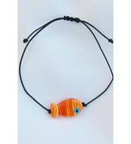Murano Turuncu Balık Cam Bileklik