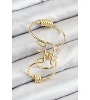 Pirinç Halkalı Model Gold Renk Kıkırdak Küpe TJ-BKP11060