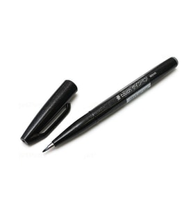 Pentel Brush Sign Pen BLACK 