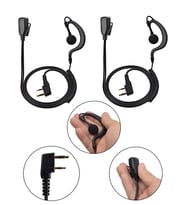 Baofeng 2 Adet Telsizler Için Akustik Kulaklık Siyah Spiral Kulak Içi Telsiz Kulaklığı Baofeng BF-999S BF-888S BF-777S Uv-82