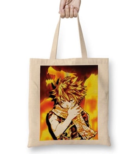Fairy Tail Natsu Dragneel Fire Dragon Bez Çanta Uzun Saplı
