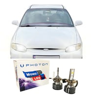 Hyundai Accent Yumurta Kasa Led Xenon Uzun Kısa Far Ampulü H4 Mono Yeni Seri Beyaz 1995-1999