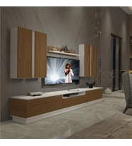 Decoraktiv Trendstyle 8DS Mdf Tv Ünitesi Tv Sehpası - Beyaz Ceviz (Beyaz - Ceviz)