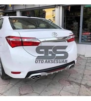 Toyota Corolla 2013-2018 Difüzör Arka Tampon Eki 4 Egzoz Çıkışlı Gri Reflektörlü