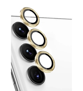 Newface Samsung Galaxy S24 FE Raze Metal Kamera Lens - Sarı