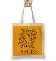 Fish Pisces Zodiac Sign Bez Çanta Uzun Saplı