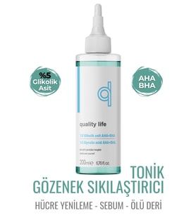 %5 Glikolik Asit Tonik 200 Ml- Aha Bha Tonik - Gözenek Sıkılaştırıcı Canlandırıcı