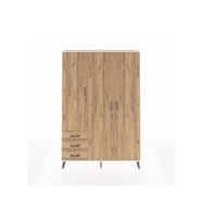 Arges Gardrop 6 Raflı 3 Çekmeceli Tek Askılı 132x30x195 Aytaşı-Çam