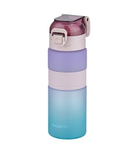 Çift Renk 600ml Kaydırmaz Silikon Gövde Rahat Içim-pipetsiz- Motivasyon Su Matarası