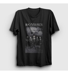 Presmono Unisex Siyah Skull Black Veil Brides T-Shirt 19046tt