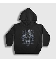 Presmono Unisex Çocuk Siyah Wild In Flames Kapüşonlu Sweatshirt 85030tt