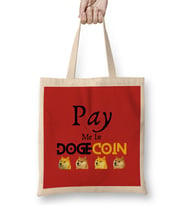 Pay Me In Dogecoin Bez Çanta Uzun Saplı
