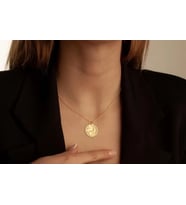 Kişiye Özel 925 Ayar Gümüş Tasarım Kurt Kolye (Gold)