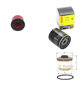 Bosch Filtre Bakım Seti Toyota Hilux 2.5 3.0 Dizel 2007-2015 Hava + Yağ f. + Yakıt Filtre Bosch