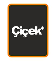 Çiçek Oto Sticker Beyaz 14*5 Cm