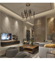 Decoraktiv Trendstyle 4S Mdf Tv Ünitesi ve Orta Sehpa 2'li Set - Ceviz Siyah Mermer (Ceviz - Siyah Mermer)
