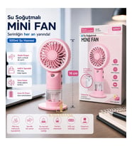 Kalemhane Su Hazneli 3 kademeli  El Fanı pembe
