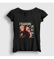 Presmono Kadın Siyah Yuji Anime Jujutsu Kaisen T-Shirt 130709tt