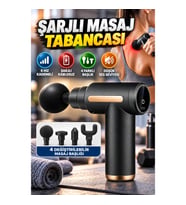 Şarjlı Kas Masaj Tabancası – 6 Hız Kademeli, 4 Değiştirilebilir Başlıklı