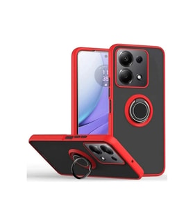 Pilelistore   Xiaomi Redmi Note 13 Pro 4G Montreal Yüzüklü Silikon Kapak - Kırmızı